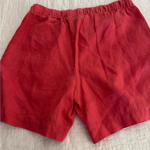 Talbots Shorts Women Small Pink High Rise Chino Drawstring Linen Pockets - Picture 4 of 9